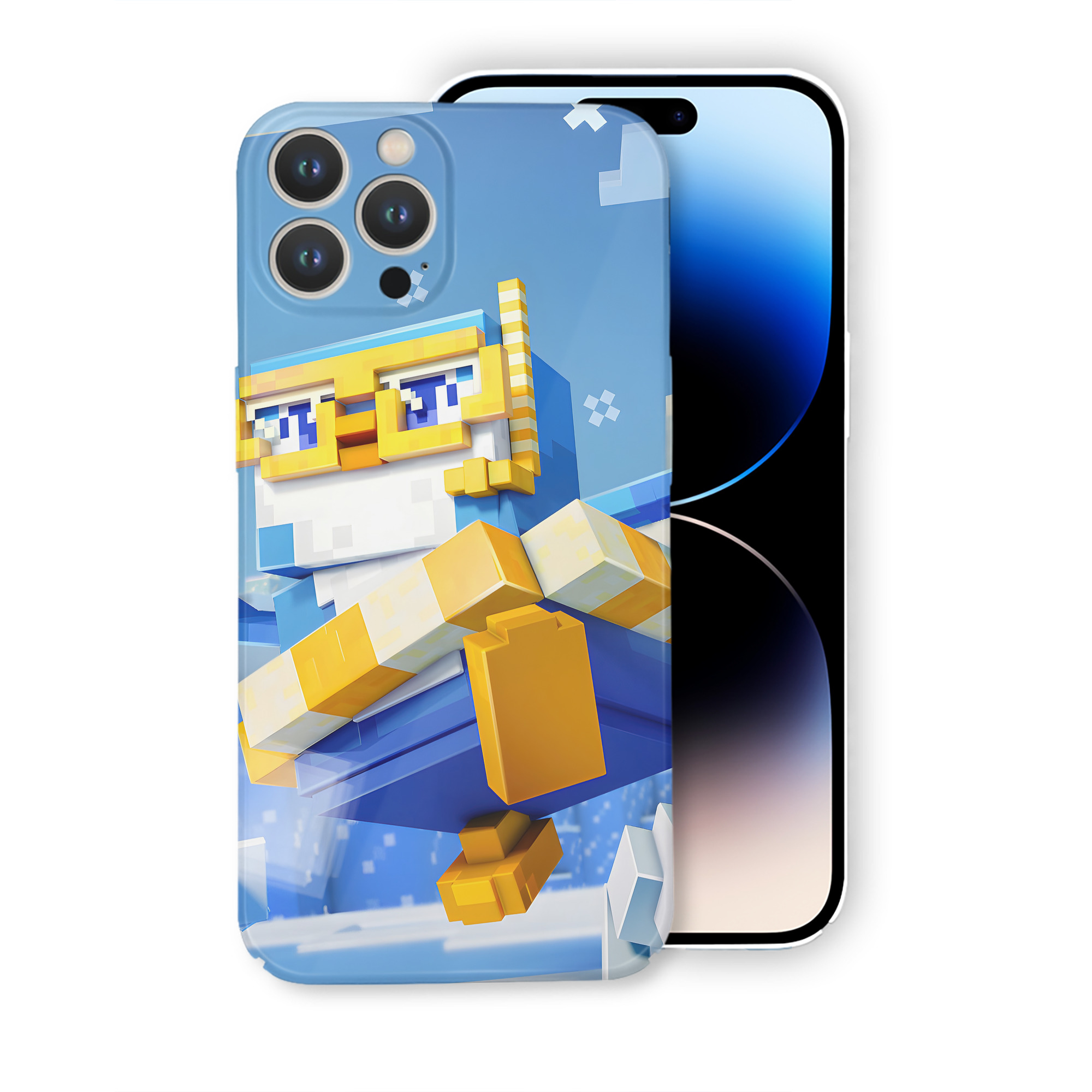 （画像用） マインクラフト ブロックの世界 Minecraft MC Block world 【iPhone 14シリーズ対応】ハードケース